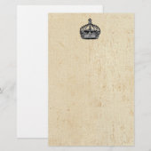 Vintage Krone auf altem Grunge Briefpapier (Vorne/Hinten)