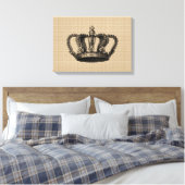 Vintage Krone auf Leinwand (Insitu (Schlafzimmer))