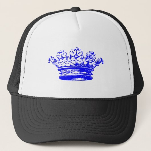Vintage Krone - Blau Truckerkappe (Vorderseite)