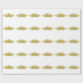 Vintage Krone Geschenkpapier (Flach)