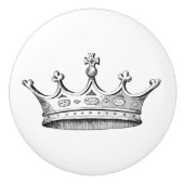 Vintage Krone Keramikknauf (Vorderseite)