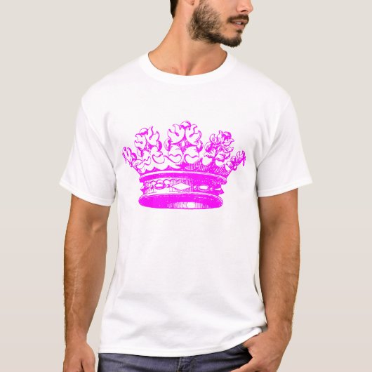 Vintage Krone - Magenta T-Shirt (Vorderseite)