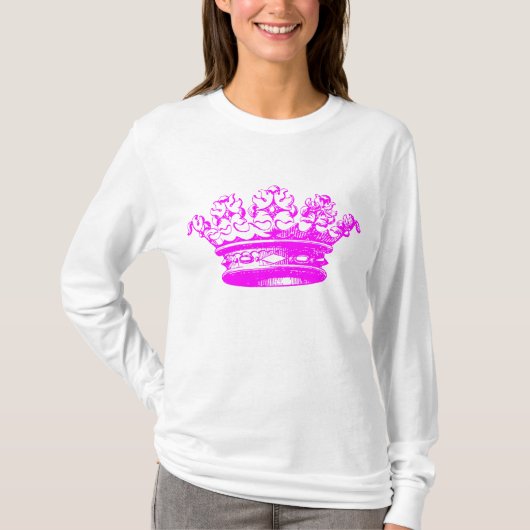 Vintage Krone - Magenta T-Shirt (Vorderseite)