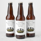 Vintage Krone mit Schachfarbe Bierflaschenetikett (Flaschen)