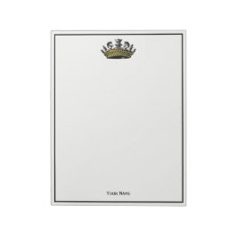 Vintage Krone mit Schachfarbe Notizblock