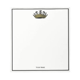 Vintage Krone mit Schachfarbe Notizblock