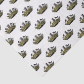 Vintage Krone mit Schachfarbe Seidenpapier (Detail)