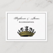 Vintage Krone mit Schachfarbe Visitenkarte (Vorderseite)