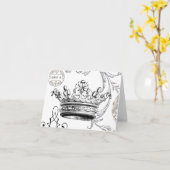 Vintage Krone...notecard Karte (Gelbe Blume)