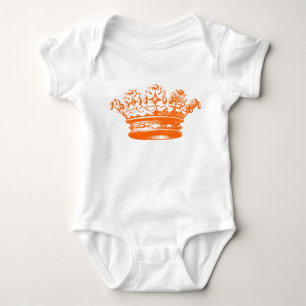 Vintage Krone - Orange Baby Strampler