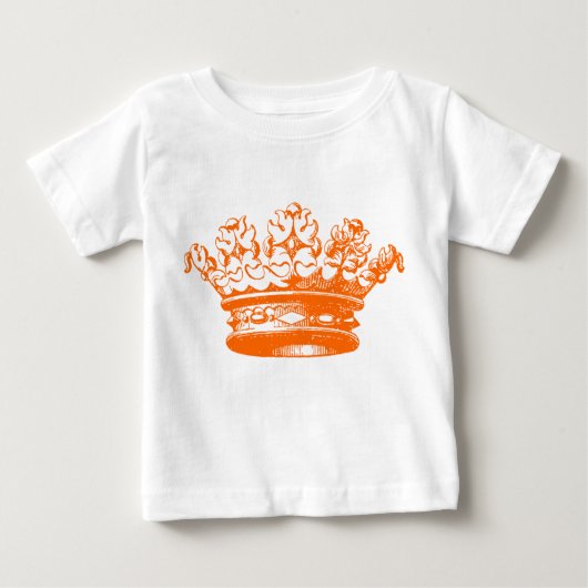 Vintage Krone - Orange Baby T-shirt (Vorderseite)