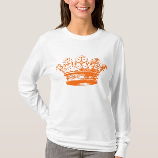 Vintage Krone - Orange T-Shirt (Vorderseite)