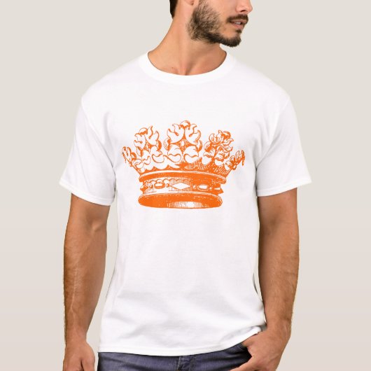 Vintage Krone - Orange T-Shirt (Vorderseite)