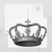 Vintage Krone Postkarte (Vorne/Hinten)