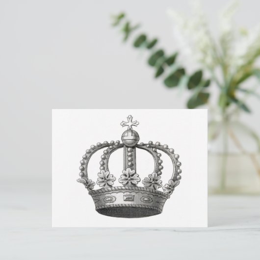 Vintage Krone Postkarte (Stehend Vorderseite)