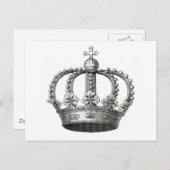 Vintage Krone Postkarte (Vorne/Hinten)