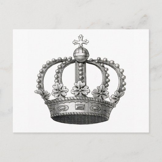 Vintage Krone Postkarte (Vorderseite)