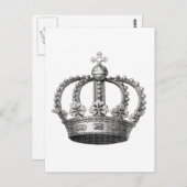 Vintage Krone Postkarte (Vorne/Hinten)