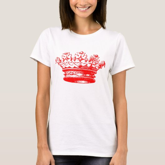 Vintage Krone - Rot T-Shirt (Vorderseite)