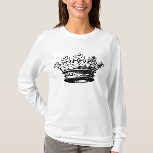 Vintage Krone - Schwarz T-Shirt (Vorderseite)
