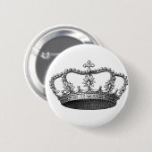 Vintage Krone Schwarzweiss Button (Vorne & Hinten)