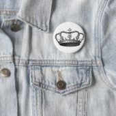 Vintage Krone Schwarzweiss Button (Beispiel)