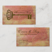 Vintage Krone u. elegante Visitenkarte (Vorne/Hinten)