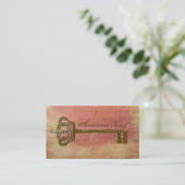 Vintage Krone u. elegante Visitenkarte (Stehend Vorderseite)