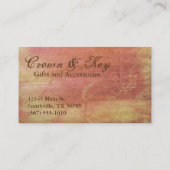 Vintage Krone u. elegante Visitenkarte (Rückseite)