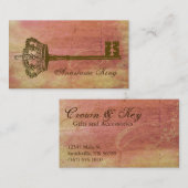 Vintage Krone u. elegantes Visitenkarte (Vorne/Hinten)