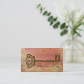 Vintage Krone u. elegantes Visitenkarte (Stehend Vorderseite)
