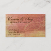 Vintage Krone u. elegantes Visitenkarte (Rückseite)