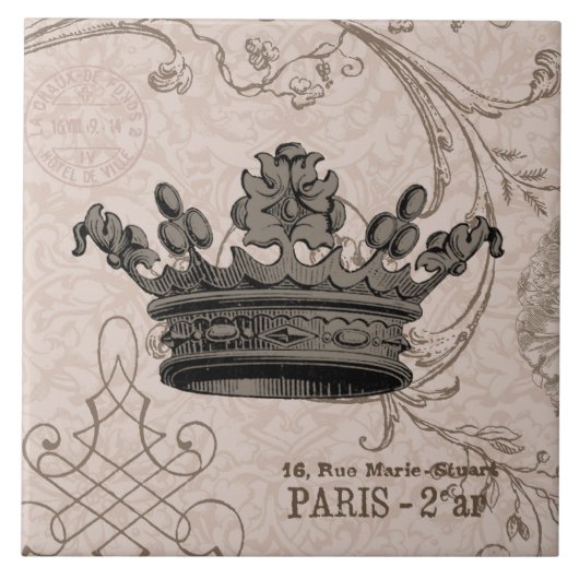 Vintage Kronen… Fliese (Vorderseite)