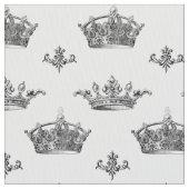 Vintage Kronen und Fleur-de-Lis Stoff (Nahaufnahme)