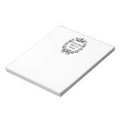 Vintage Kronen- und Kronkunst Notizblock (Rotiert)