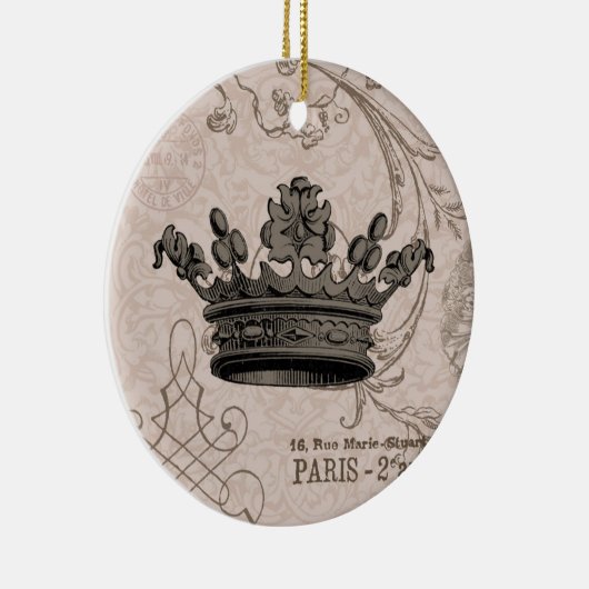 Vintage Kronen… Verzierung Keramikornament (Rechts)