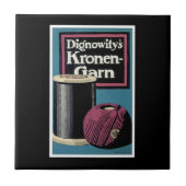 Vintage Kronengard Yarn-Werbung Fliese (Vorderseite)