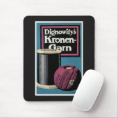 Vintage Kronengard Yarn-Werbung Mousepad (Mit Mouse)