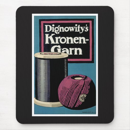 Vintage Kronengard Yarn-Werbung Mousepad (Vorne)