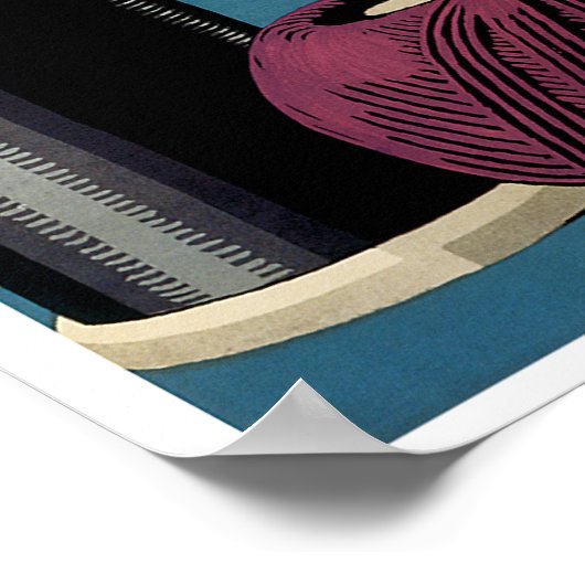 Vintage Kronengard Yarn-Werbung Poster (Ecke)