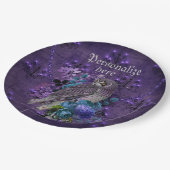 Vintage Kronleuchter aus edlen Uhusen, gotisch Pappteller (Schrägansicht)