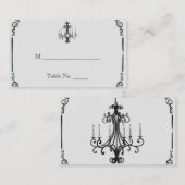Vintage Kronleuchter Hochzeitsszenarien Platzkarte (Vorne/Hinten)