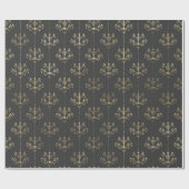 Vintage Kronleuchter in Schwarz und Grau Geschenkpapier (Flach)