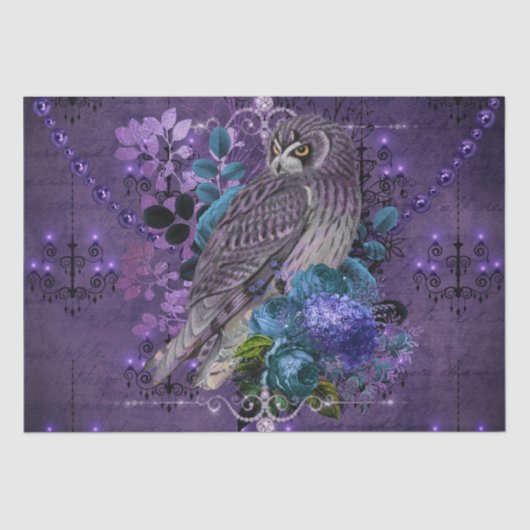 Vintage Kronleuchter und Schmuckstücke aus Eulenbl Seidenpapier (Vorderseite)