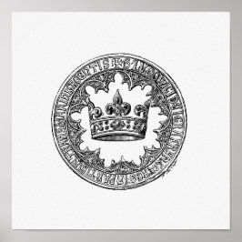 Vintage Krönungsabbildung Poster