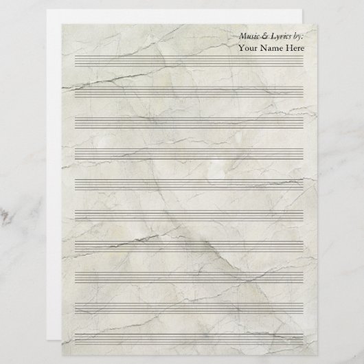 Vintage Krümelpapier-Blankband 10 Stave (Vorne/Hinten)