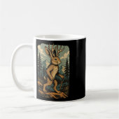 Vintage-Kryptid-Jackalope-Wanderung mit Bergwald Kaffeetasse (Links)