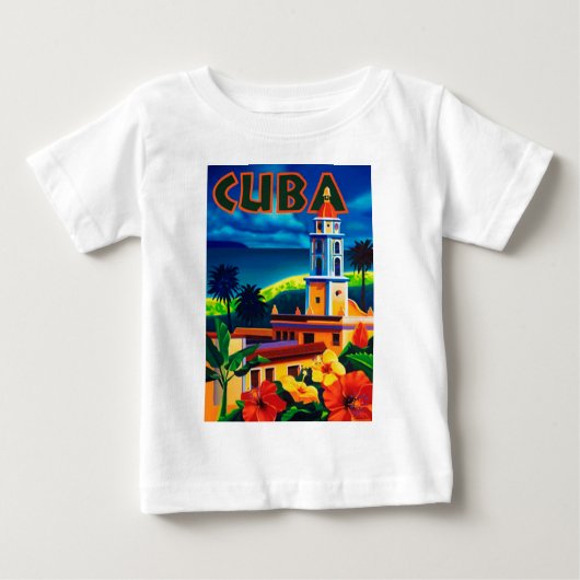 Vintage Kuba-Reise Baby T-shirt (Vorderseite)
