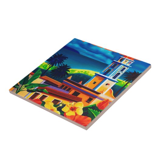 Vintage Kuba-Reise Fliese (Seite)