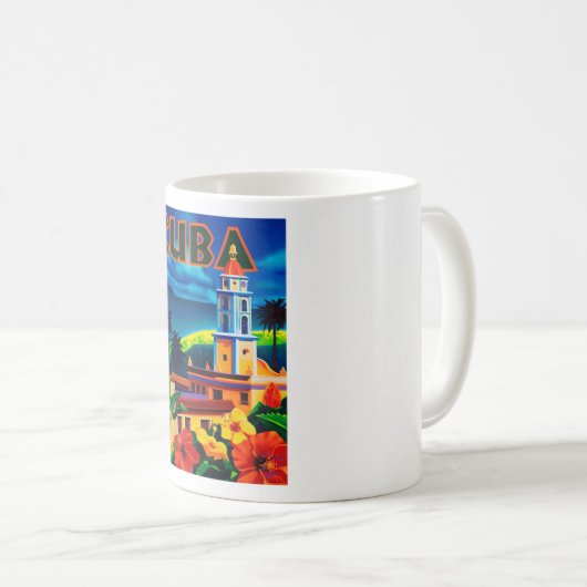 Vintage Kuba-Reise Kaffeetasse (VorderseiteRechts)